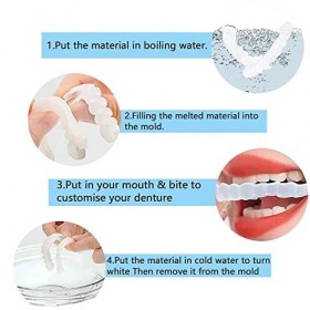 Facette Dentaire Prothèses, Fausses Dents Blanches, Prothèses Dentaires de Blanchiment, Supérieure et Lnférieure Dentier