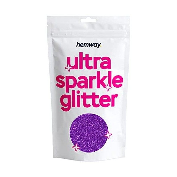 Hemway Ultra Violet Glitter Étincelle 100 g / 0,35 oz multi-usages résine époxy Arts & Crafts cosmétiques Safe corps cheveux 