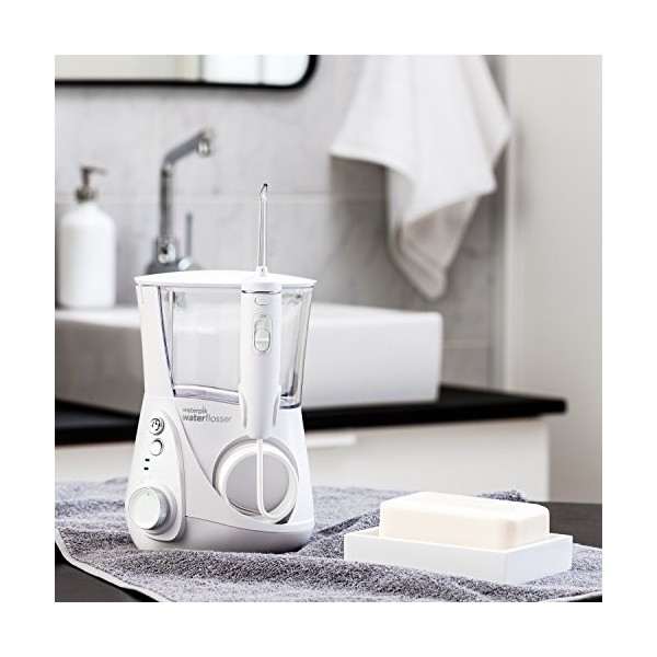 Waterpik Whitening Professional Water Flosser 1 mois de fourniture de comprimés de blanchiment – Édition blanche prise de 