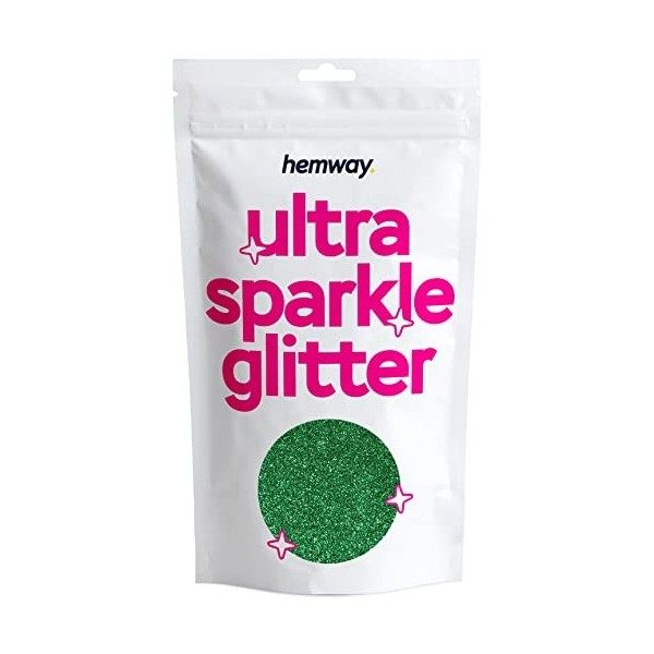 Hemway Ultra Étincelle Glitter vert émeraude 100 g / 0,35 oz multi-usages résine époxy Arts & Crafts cosmétiques Safe corps c