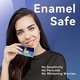 medcodes Bandes de blanchiment des dents pour dents sensibles, 14 Traitements, 28 bandes blanches, sans peroxyde, sans glisse