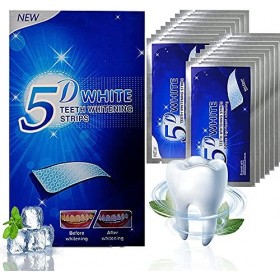 Bande de blanchiment des dents 5D Kit de blanchiment avancé lot de 28 ensemble de 56 pièces Sans substances nocives, éliminat