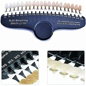 Nuancier dentaire Ensemble de blanchiment des dents 20 couleurs Guide de teinte 3D Comparateur de couleurs Dents Blanchiment 