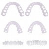 Lot de 2 paires de prothèses dentaires à facettes cosmétiques en haut du bas - Dents temporaires - Faux dents naturels - Prot