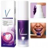 Dentifrice violet, mousse de blanchiment des dents, élimination des taches Blanchiment supplémentaire, Supprime les taches, D