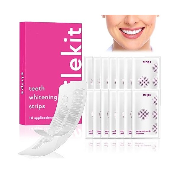 28 Bandes De Blanchiment Des Dents Teeth Whitening Strips His Smile Strips Pour Blanchiment Des Dents Bandes De Blanchiment D