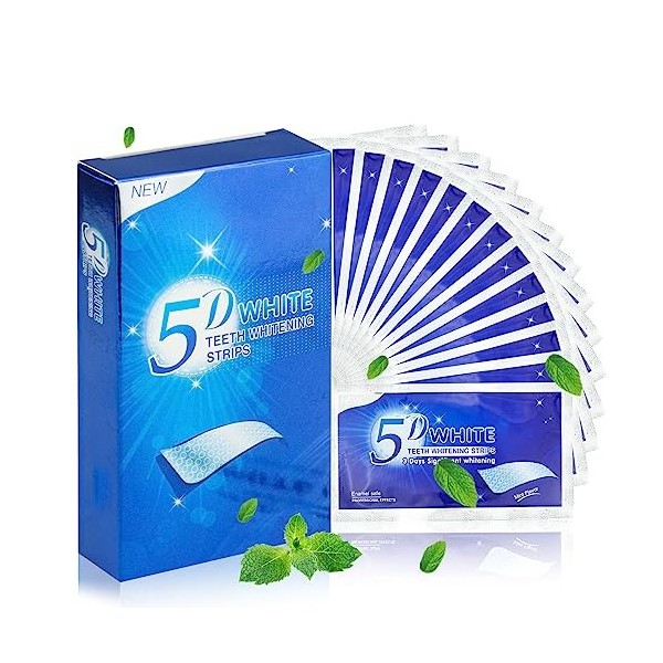 Blanchiment Dentaire 28 Bande de Blanchiment des Dents, Non Sensible 14 Ensembles Bandes de Blanchiment Instantané Profession