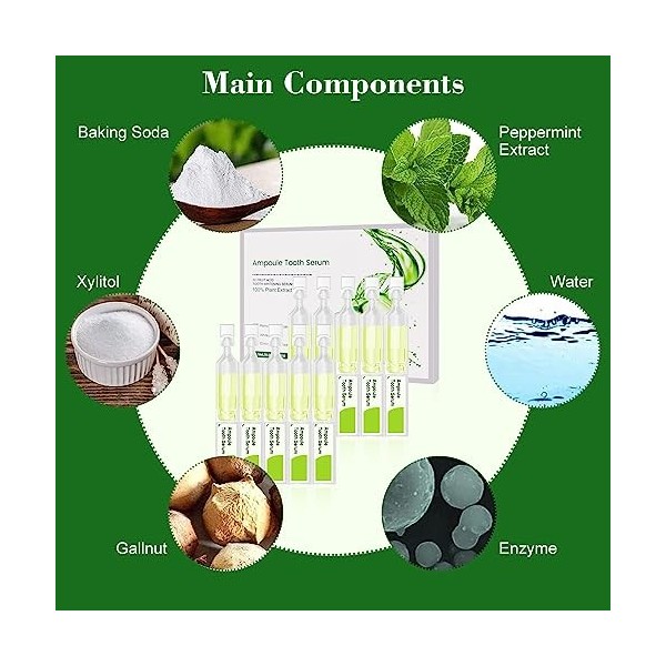 2 Boîtes Dentifrice en Ampoules, Whitening Essence Serum for Teeth, Ampoule Toothpaste, Ampoule Sérum Dentaire, Détachant pou