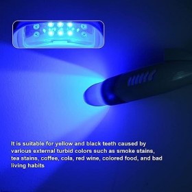 Finlon Lampe LED Pour Blanchir les dents Machine Dentaire de Blanchiment Lumière Bleue Froide 8pcs LED
