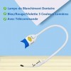 36W Lampe Blanchiment Dentaire Portable sur Table Lampe LED pour Blanchir les Dents avec Télécommande, Bleu/Rouge/Violet Lumi