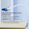 Lampe de blanchiment des dents, compteur de blanchiment des dents de bureau à lumière froide à 6 LED, télécommande à 3 rubans