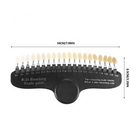 20 Couleurs Guide de Teinte de Blanchiment des Dents Dentaires Blanchiment de la Porcelaine Tableau de Teinte de Blanchiment 