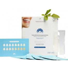DR INUK 28 bandes de blanchiment dentaire, sans peroxyde ni acide, formule non sensible, pour 14 séances de blanchiment, 6 fo