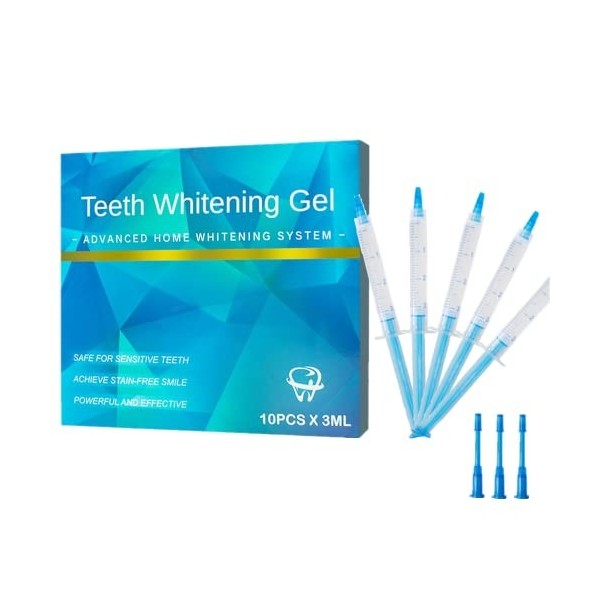 10Pcs 3ml Gel de Blanchiment Dentaire 35%¢p Gel de Blanchiment des Dents pour Clinique, Domicile