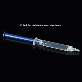 10x3ml Gel de Blanchiment des Dents Professionnel Gel Blanchiment Dentaire Portable avec 2x3ml Gel Désensibilisant Dentaire, 