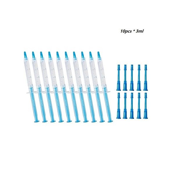 10x3ml 35% Gel Blanchiment des Dents Professionnel Gel de Blanchiment Dentaire Portable pour Blanchir Votre Dents à La Maison