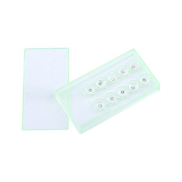 10 Pièces Ornements en Cristal de Dent 2mm Kit de Gemme de Dent Ornements de Décor de Dent en Cristal avec Boîte en Plastique