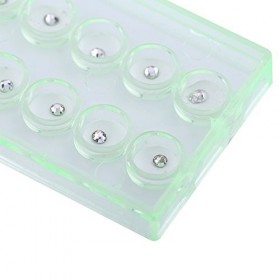 10 Pièces Ornements en Cristal de Dent 2mm Kit de Gemme de Dent Ornements de Décor de Dent en Cristal avec Boîte en Plastique