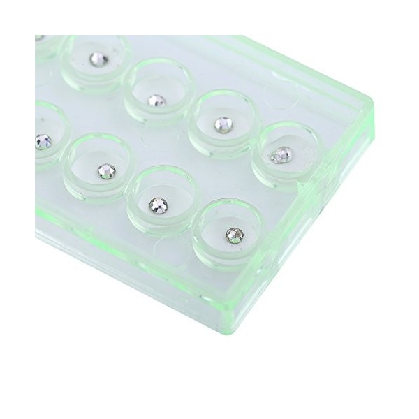 10 Pièces Ornements en Cristal de Dent 2mm Kit de Gemme de Dent Ornements de Décor de Dent en Cristal avec Boîte en Plastique