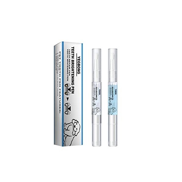 fedricosoly Dents blancheurs danimaux de Compagnie blanchissant Stylo Dents dissolvant pour blanchiment des Dents pour effic