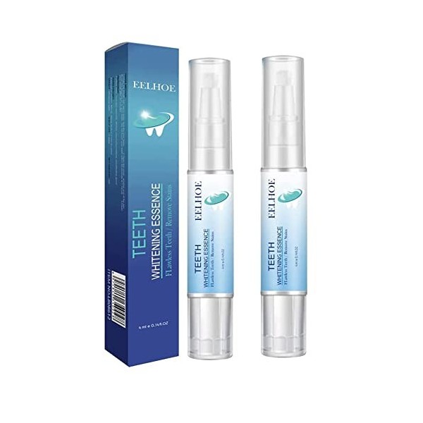 2PCS LANTHOME Teeth Whitening Essence,Stylo Blanchiment des Dents,Gel de blanchiment des dents,Gels blanchiment dentaire,Blan