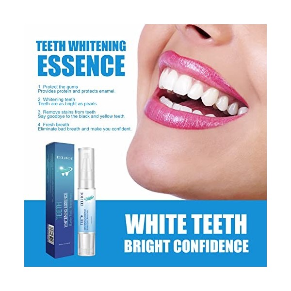 2PCS LANTHOME Teeth Whitening Essence,Stylo Blanchiment des Dents,Gel de blanchiment des dents,Gels blanchiment dentaire,Blan