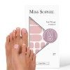 Miss Sophie Pedi Wraps I Sugar Babe Pedicure I Lot de 27 bandes de vernis à ongles ultra fines unies pour ongles de pied I Ad