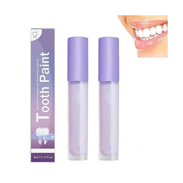 Gloss à dents Glostik, résultats de brillance instantanés, stylo de blanchiment des dents violet, gel de blanchiment des dent