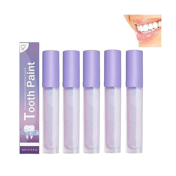 Gloss à dents Glostik, résultats de brillance instantanés, stylo de blanchiment des dents violet, gel de blanchiment des dent