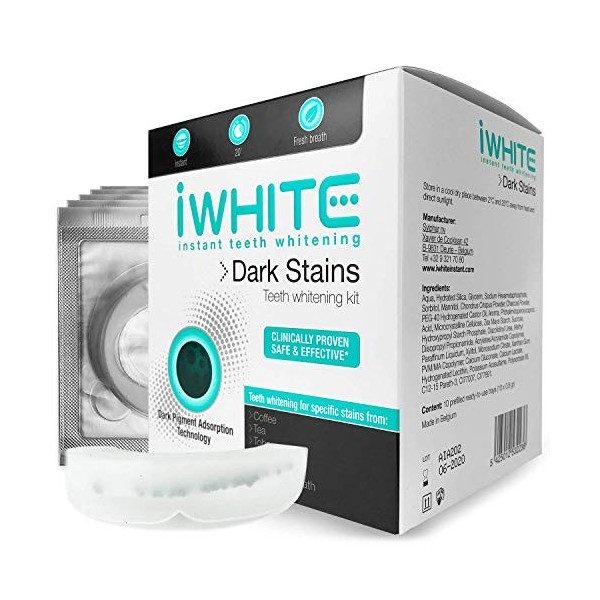 iWhite Kit de blanchiment des dents pour les taches brunes – Élimine les taches brunes et rafraîchit l’haleine – Blanchiment 