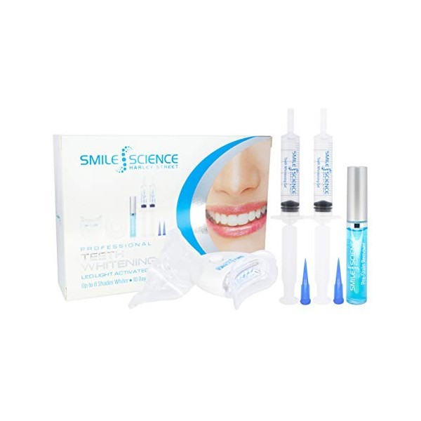 Smile Science Harley Street - Kit professionnel de blanchiment des dents - Élimination intensive des taches en deux parties -
