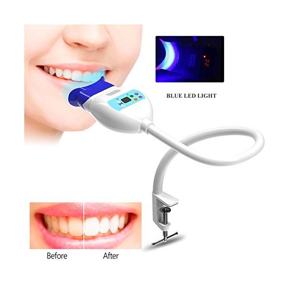 Lampe de Blanchiment des Dents Portable, Machine de Blanchiment des Dents Réglable Kit de Blanchiment des Dents Professionnel