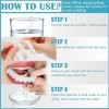 2 Pairs Facette Dentaire Silicone Haut et Bas Dentier Sourire Parfait, Kits de Blanchiment des Dents pour Homme et Femme, Amo