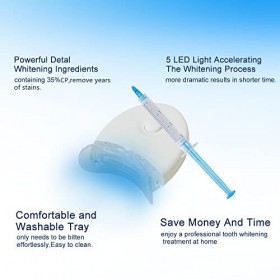 Kit de Blanchiment des Dents Professionnel Kit de Gel de Blanchiment Dentaire avec Lampe LED de Blanchiment des Dents