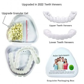 Plaquage instantané pour prothèses dentaires, Smile Veneers Faux Dents à clipser, placage à clipser, fausses dents temporaire
