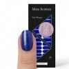 Miss Sophie Nail Wrap -"Starry Night", Pailleté, Bleu, Nail Wraps -24 nail wraps auto-adhésifs ultra-fins longue durée