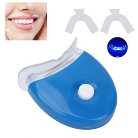 Kit de Blanchiment des Dents, Blanchisseur de Dents Inoffensif avec Lumière LED pour la Maison pour les Voyages