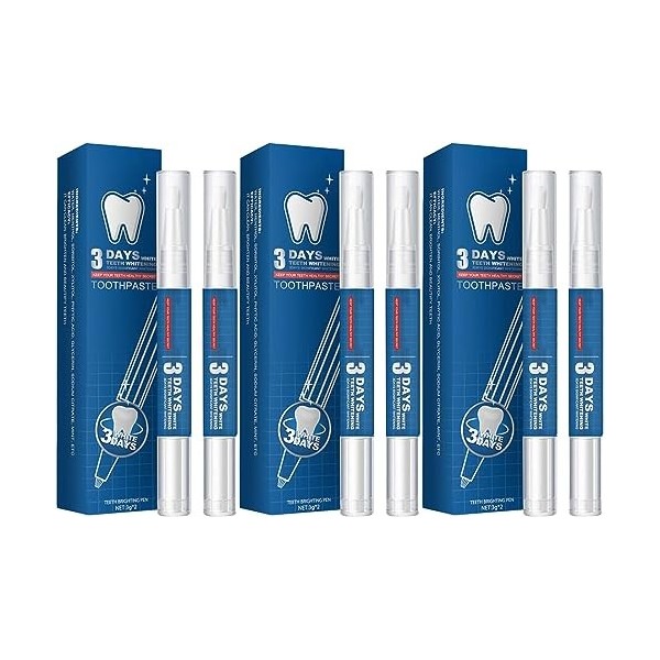 Stylo de blanchiment des dents blanc brillant 3 jours stylo à essence de blanchiment des dents blanches Kit de blanchiment de