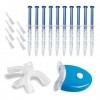 Kit de Blanchiment Dentaire avec Lampe Blanchiment Dentaire, 10x3ml Gel Blachiment des Dents et 2 Plateaux Dentaires