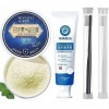 Kits de blanchiment des dents, poudre de dents Miyanxi avec dentifrice blanchissant probiotique et brosse à dents souple, pou