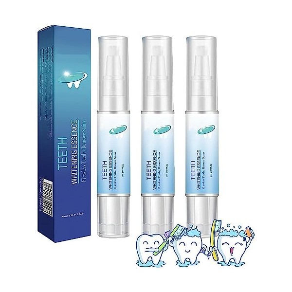 3 pièces Dentizen Gum Therapy Gel,kit de détachant pour le blanchiment des dents,stylo de blanchiment des dents et rafraîchis