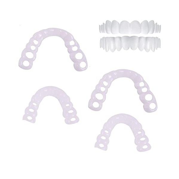 Care Spring 1 Paire Snap on Dentier Provisoire Fausse Dent, Dentier Amovible Haut Et Bas Faux Dentier, Kit Blanchiment Dentai