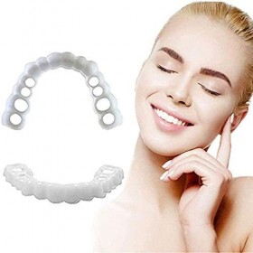 Care Spring 1 Paire Prothèses De Placage Dentier Sourire Parfait,Dents Artificielles Haut Et Bas Fausses Dents Temporaires Ki