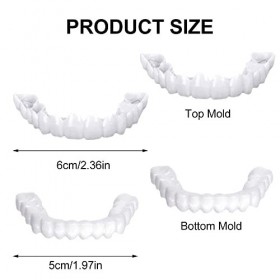 Care Spring 1 Paire Dentier Provisoire Kit Blanchiment Dentaire Facette Dentaire pour Homme Et Femme Couvrent Les Dents Impar