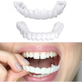 Giural 2 Paires placages instantanés pour prothèses dentaires, kit de réparation temporaire Multifonctionnel, Facette Dentair