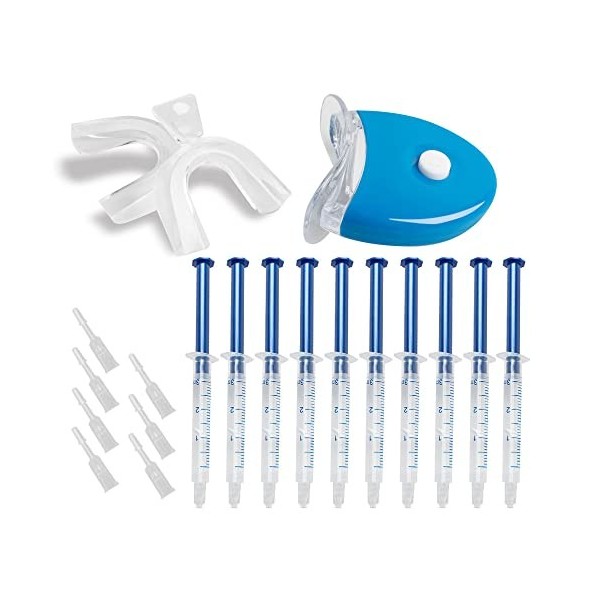 Kit de blanchiment des dents avec lumière LED, blanchisseur de dents professionnel, 10x3ml de gel blanchissant pour les dents