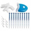 Kit de blanchiment des dents avec lumière LED, blanchisseur de dents professionnel, 10x3ml de gel blanchissant pour les dents