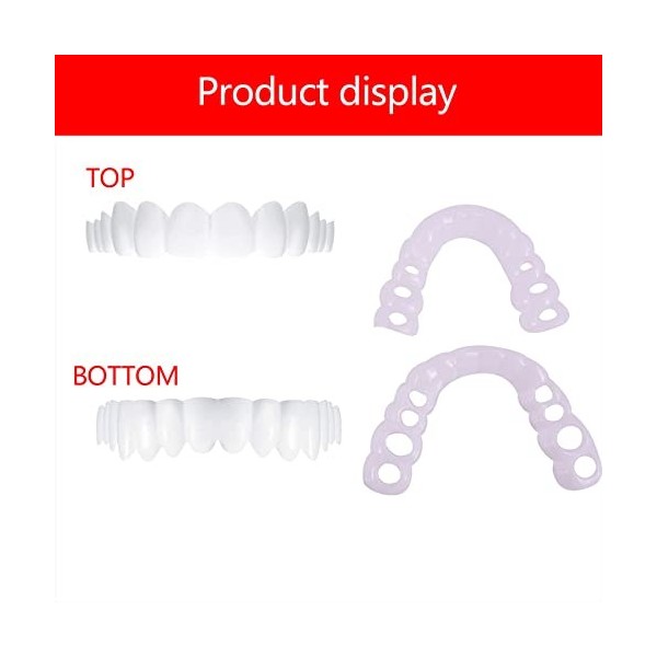 BAtlam Dents cosmétiques, placages à enclencher dans Les Dents – Clip de Sourire Parfait instantané sur Les placages Fonctio