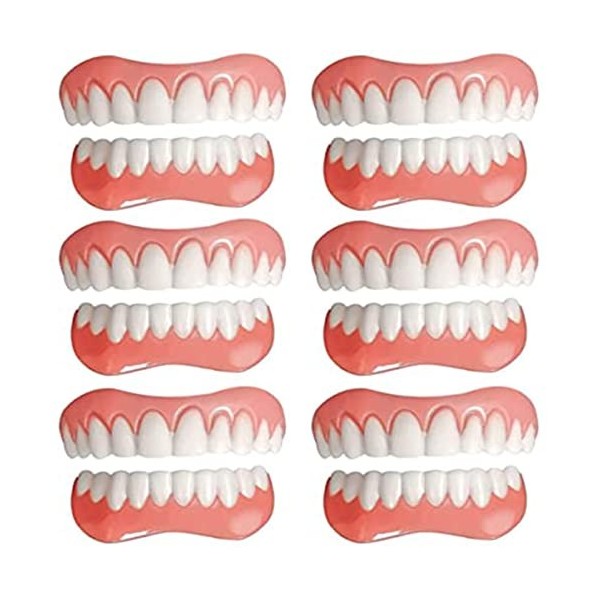 PROPFE Prothèses De Placage Instantanées Dents De Sourire Confortables Dents Cosmétiques Blanches Fausses Dents Temporaires K