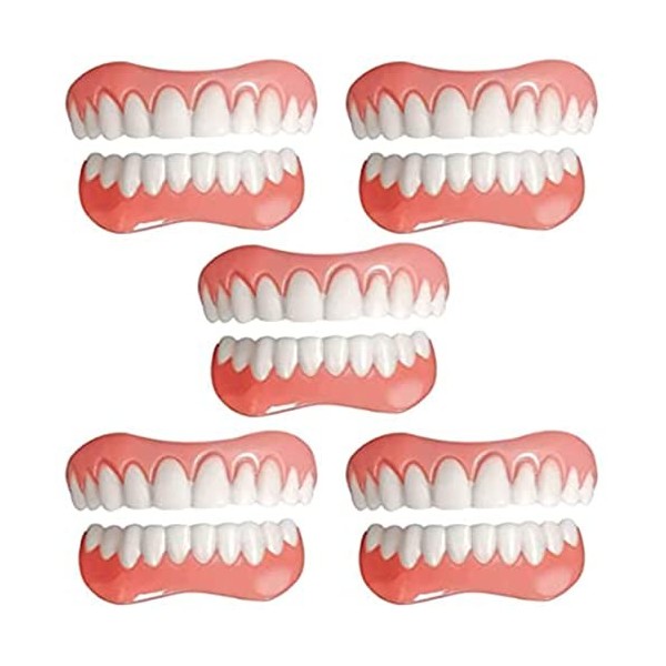 PROPFE Prothèses De Placage Instantanées Dents De Sourire Confortables Dents Cosmétiques Blanches Fausses Dents Temporaires K